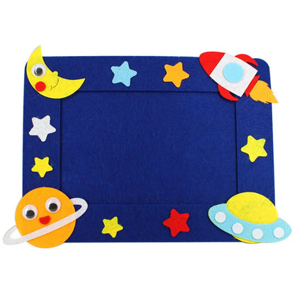 3Pcs/set DIY Cartoon Animal 6 Inch Photo Frame Children Handmade Craft Art Toys for Kids Girl Home Decor Kindergarten Applique