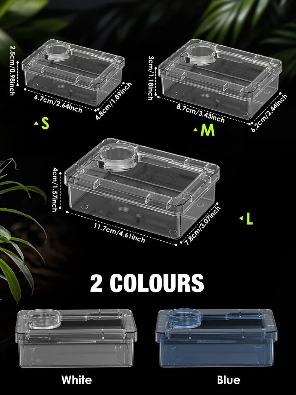 Reptile Lizards Geckos Feeding Bowls Anti Overturning Transparent Water Bowls Anti Escape