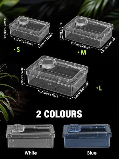 Reptile Lizards Geckos Feeding Bowls Anti Overturning Transparent Water Bowls Anti Escape