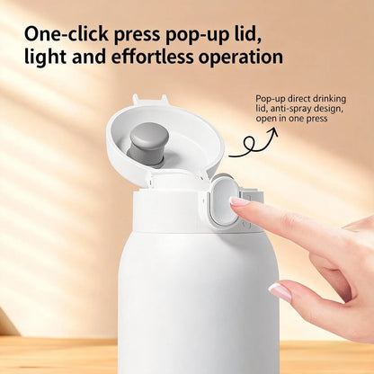 Portable Baby Milk Bottles Warmer 500ML Hot Water Bottle Heated for Newborn Travel 316L Stainless Steel Kids Thermos & Heater