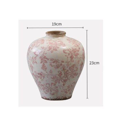 Blue and White Porcelain Vase Flower Vase Chinese-style Retro Porcelain Jars Ceramic Pot Flowerpot Home Decoration Accessories