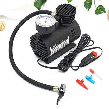 12V 300PSI Electric Inflator Mini Air Compressor Car Electric Tire Air Inflator Pump Electric Air Pump with Pressure Check Gauge