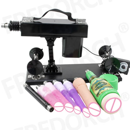 FREDORCH Sex Machines More Attachment Masturbating Pumping Sex Gun Adjustable with Dildo Couples Sex Toy Love Machine for Couple