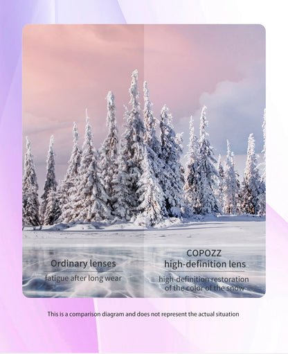 COPOZZ Magnetic Ski Goggles UV400 Protection Anti-Fog Ski Glasses Men Women Quick-Change Lens Snowboard Goggles with Two Options