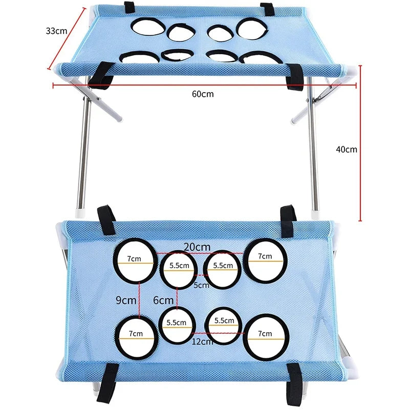 Portable Pet Grooming Bath Suspended Bed Frame With Brackets Breathable Washable Mesh Foldable Storage Pet Bath Drying Rack