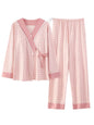 Postpartum Clothing with Chest Cushion Autumn Postpartum Women Pajamas Maternity Ladies Breastfeeding Clothes Pregnancy Homewear