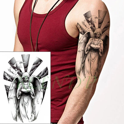 Waterproof Temporary Tattoo Sticker Joker Skull Letter Big Size Body Art Flash Tatoo Fake Tatto Stickers for Girl Men Women