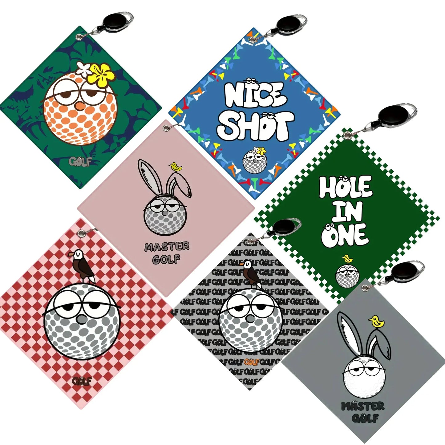New Style Premium Golf Towel Double Sided Print Golf Accessories Super Absorbent Quick Dry for Quick Cleaning Perfect for Golf