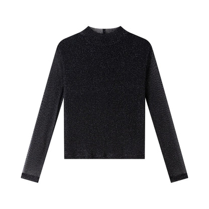 VIMLY Woman Knitting Sweater Slim Autumn 2026 Casual Female Long Sleeve Sweater Stand Neck Strecth Pullover Ladies Tops A2528