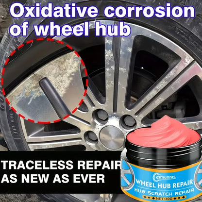 Fasilawei Car Wheel Hub Scratch Repair Paste, Tire Rim Scratch Paint Restoration Paste - for Black, White, And Silver Aluminum A