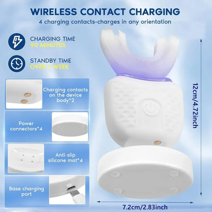 U-shaped Ultrasonic Electric Toothbrush 3 Modes Silicone Automatic Teeth Whitening Oral Care