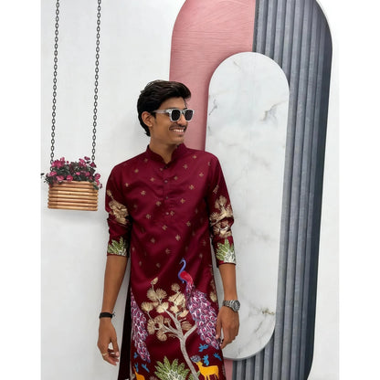 Mens Kurtta Abaya Thobe Arabic Longline Muslim Henley Kaftan Banded Plain Gown Shirts Men's Muslim Kaftan 2026 National style