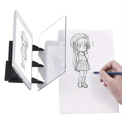 1pc Optical Drawing Projector Board Adjustable Brightness Tracing Sketching Painting for Artists Students Home Studio Classroom