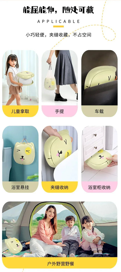 Portable Potty for Toddler Travel Foldable Potty Training Toilet for Car Camping Indoor Outdoor Bathroom for Baby Children Kids