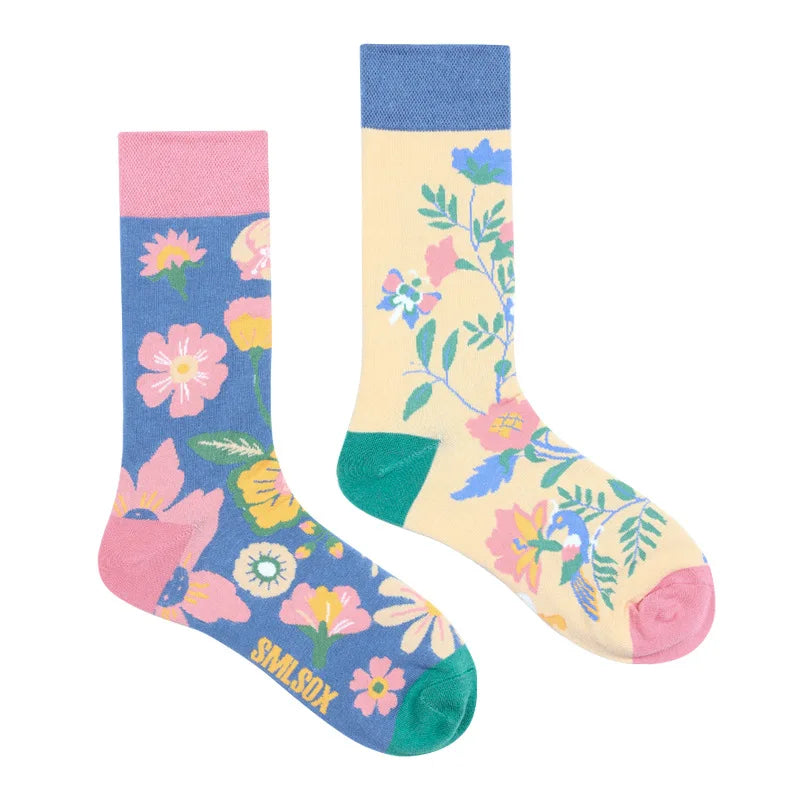 1 Pair Man Women Sock Original AB Tide Socks Colorful Cat Dog Koala Cow Cotton Socks Four Seasons Unisex Socks for Birthday Gift