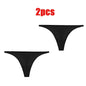 1-6pcs Seamless Panties Ice Silk Seamless Panties For Women Soft Thin Thongs Woman Satin Underwear Female Bikini String Panties