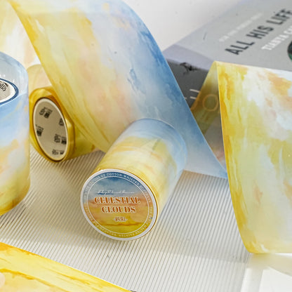 60mm X 2m Colorful Clouds Washi Tape for DIY Scrapbooking Planner Diary Aesthetic Masking Tape Stationery Office Supplies