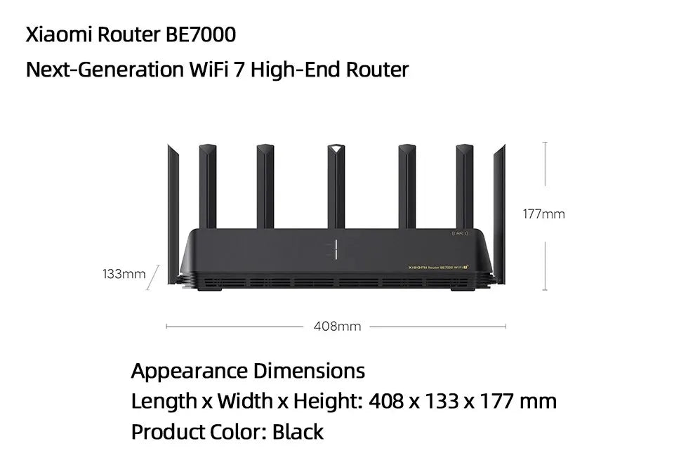 Xiaomi Mi Router BE7000 Tri-Band WiFi Repeater VPN 1GB Mesh USB 3.0 IPTV 4 X 2.5G Ethernet Ports Modem Signal Amplifier -CN