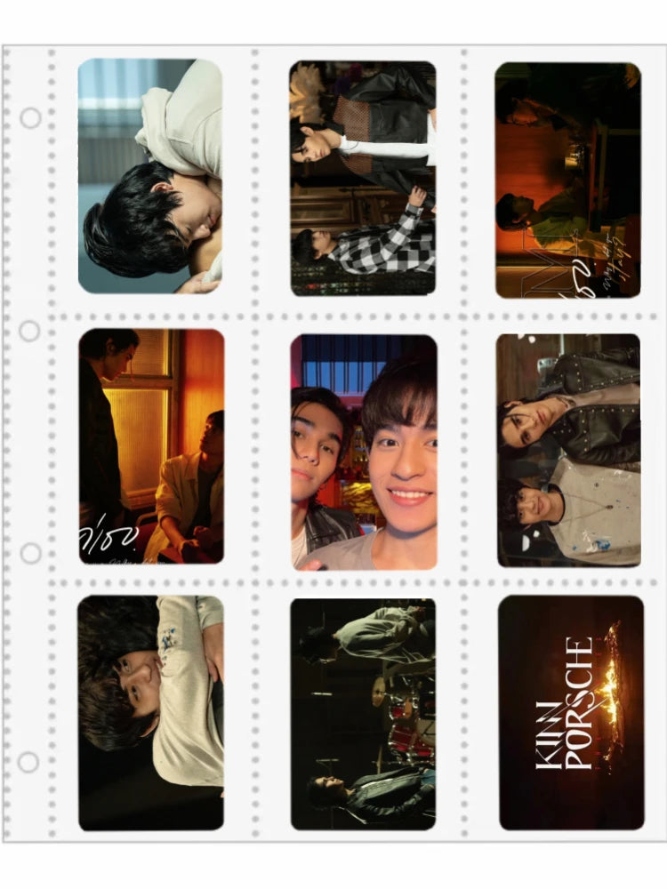 8PC/SET Bbbuild MileApo Jeffbarcode Poster Small Double-side Rounded Cards Thai TV KinnPorsche Drama Stills 8.6*5.4cm Photo Card