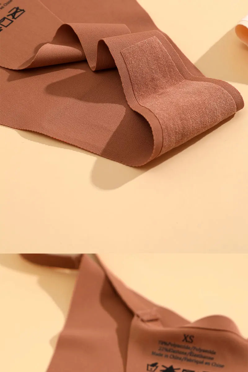 4PCS/Set Silk Seamless Thongs for Women Sexy Low Rise Panties Female Ultra Thin Breathable Underwear G-String T-Back Underpants