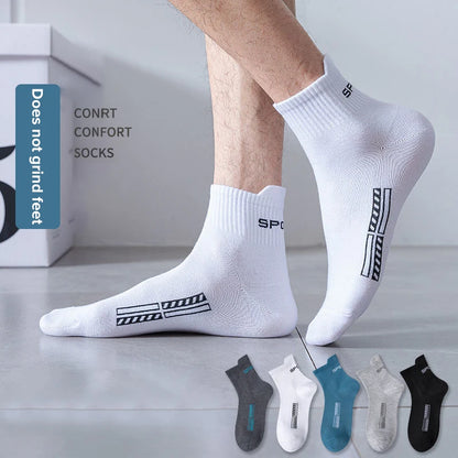 10/20Pairs High Quality Men's Socks Casual Breathable Cotton Man Run Sports Socks Spring Autumn Male Sox Gifts Plus Size 38-45
