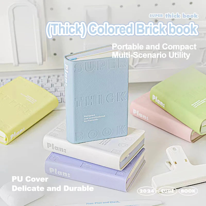 Notebook Color Brick Notebook High Appearance Thickened Portable Handbook Student Specific Mini Pocket Small Notebook Blank Note