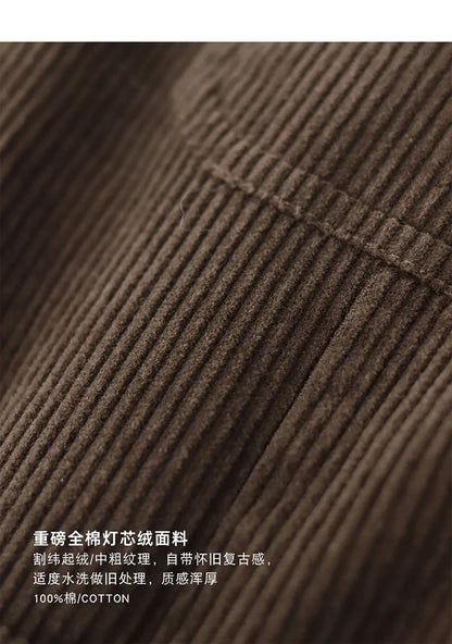 Heavyweight corduroy casual blazer for men American retro Ame Kaji loose jacket