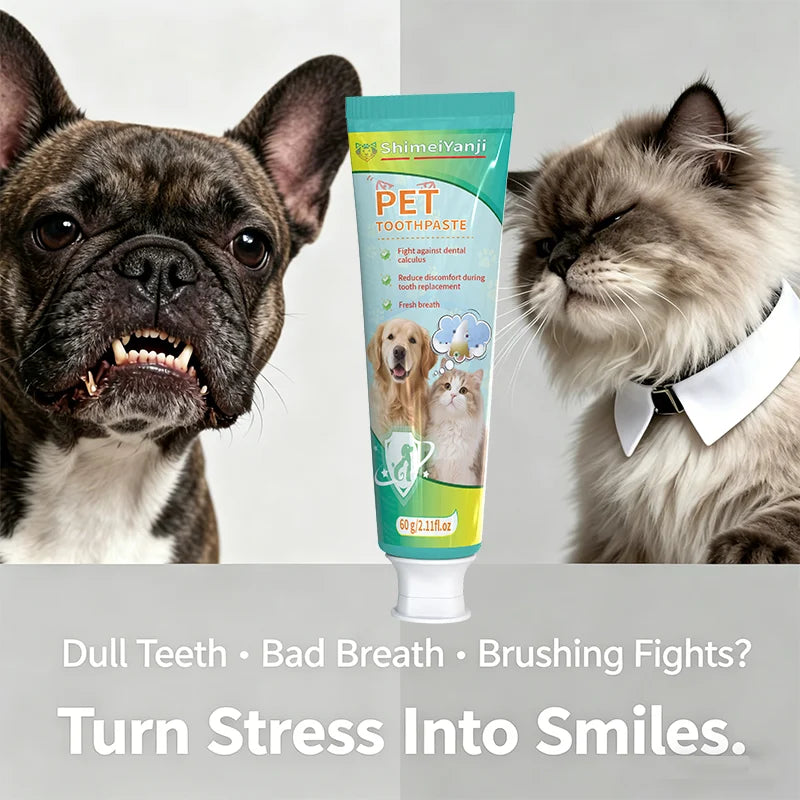 Pet Toothpaste Edible Formula Tartar Control Freshens Breath Gentle Oral Cleaning for Dogs Cats All Breeds Daily Use.