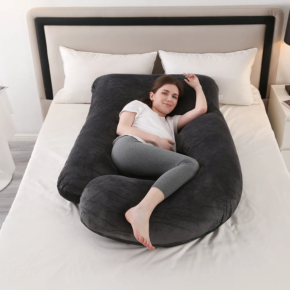 PANGDUBE G Shaped Pregnancy Pillow Waist Support for Pregnant Women Maternity Breastfeeding Cushion Cotton 3KG Body Pillow
