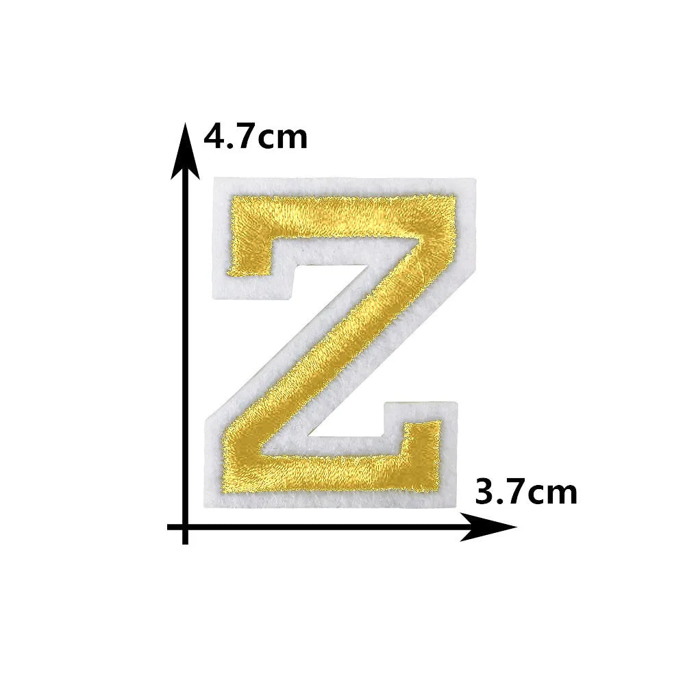 26 English gold letters Hot-melt adhesive ironing embroidery Patch DIY sewing decorative clothes patch