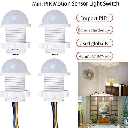 1/2PCS Smart PIR Sensor Detector Switch 110V 220V Human Body Infrared Motion Sensor Indction Auto On Off Light Switches