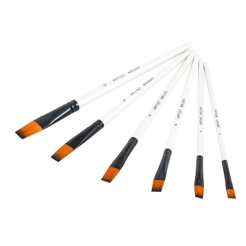 BOMEIJIA Paint Brushes Set Round Flat Angle Filbert Arylic Watercolor Oil Gouache Brush