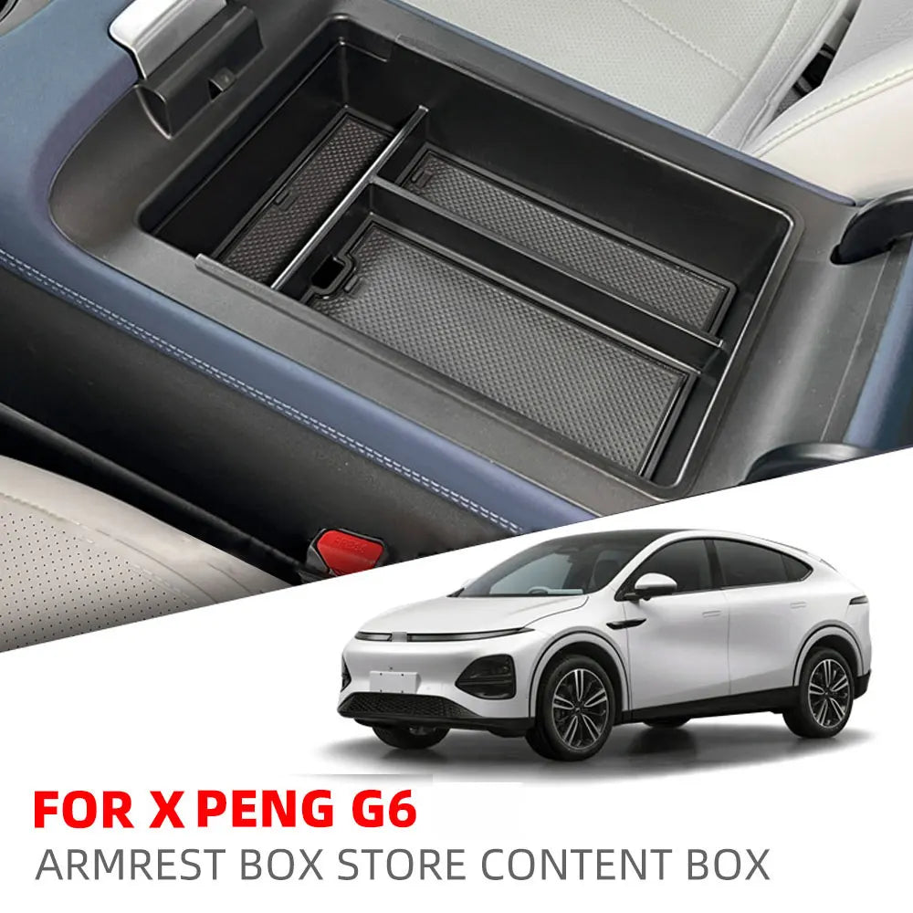 Car Armrest Storage Box for Xpeng G6 X Peng Organizer Central Console Storage Box Container Tray Interior Accessories