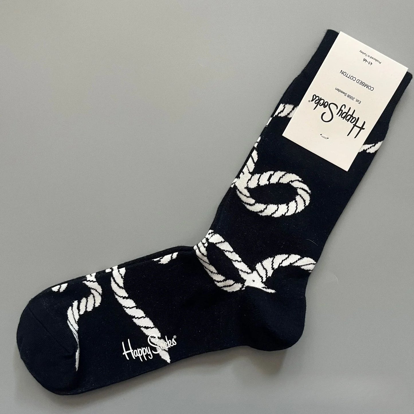 Cotton Happy Socks Men's Classic Crew Sock Shoe Size 10 - 13 Soft