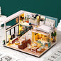 Doll House Kit 3D Wooden Mini DollHouse Assembly Building with Furniture Kit Toy For Birthday Gift 3D Puzzle Handmade Home Decor