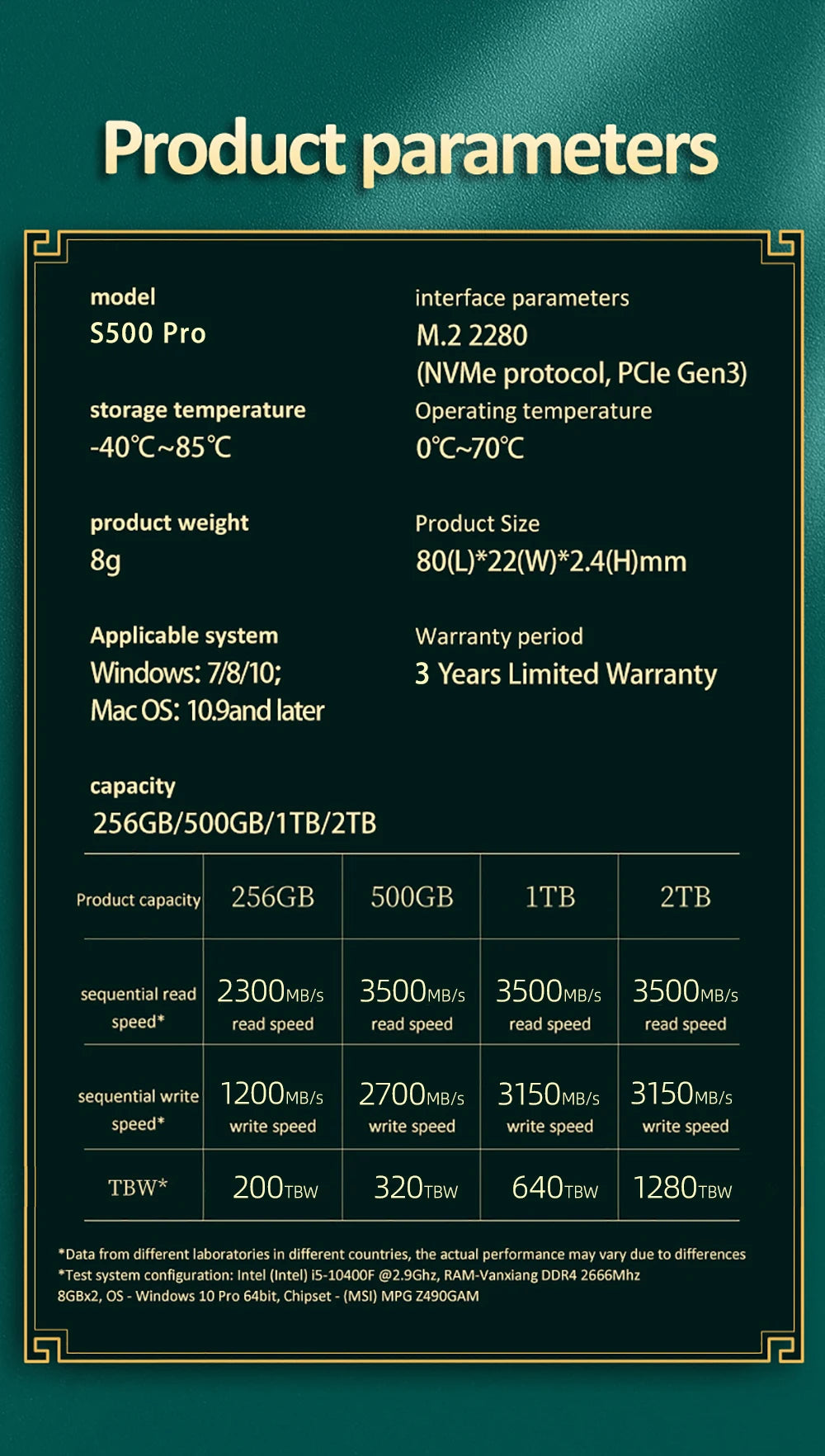 Fanxiang M.2 SSD Hard Disk 1TB 2TB 3500MB/s NVMe M2 SSD 512GB PCIe 3.0 Internal Solid State Drive EU US Local Delivery S500 Pro