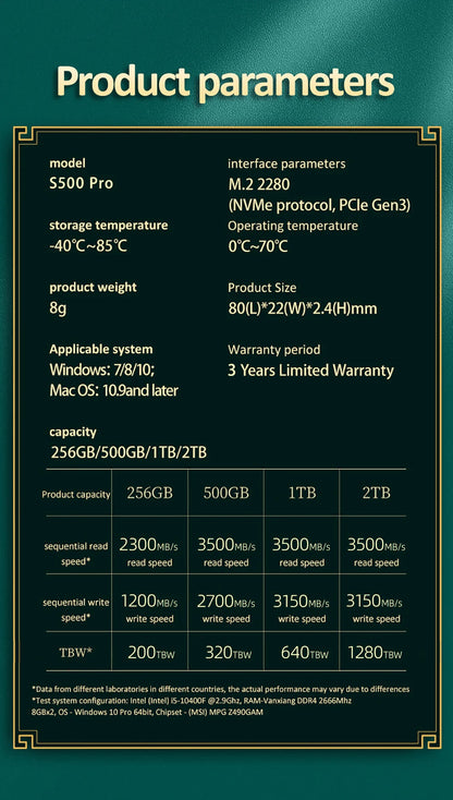 Fanxiang M.2 SSD Hard Disk 1TB 2TB 3500MB/s NVMe M2 SSD 512GB PCIe 3.0 Internal Solid State Drive EU US Local Delivery S500 Pro