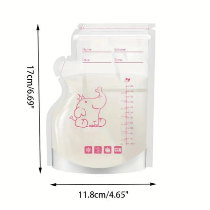 30/60 Pack 250ml BPA Free Milk Storage Bags Safe Breast Milk and Baby Food Freezer Bags for Easy Feeding