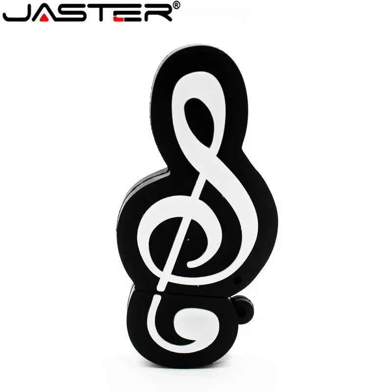 JASTER Music note Pen drive Musical instrument USB 2.0 Flash Drives  64GB 32GB 16GB 8GB Cartoon Memory stick Pendrive U disk 4GB