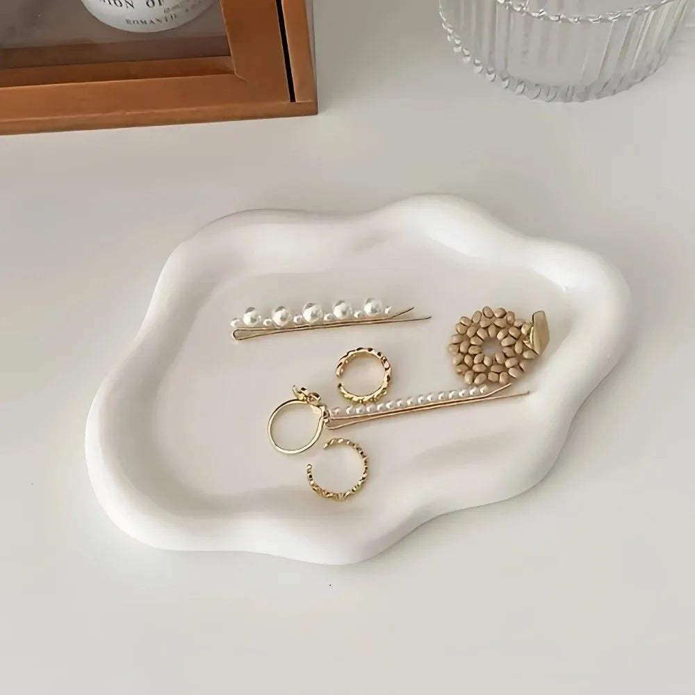 Creative Plastic Jewelry Tray Mini Cloud Shape Storage Plate Jewelry Display Plate Watches/Keys Storage