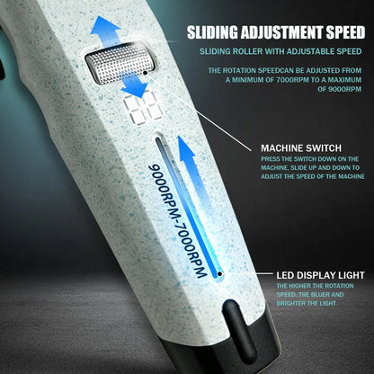 VGR Hair Trimmers Professional Haircut Machine 9000 RPM Hair Clippers Electric Trimmers Rechargeable Hair Trimmer for Men V-887