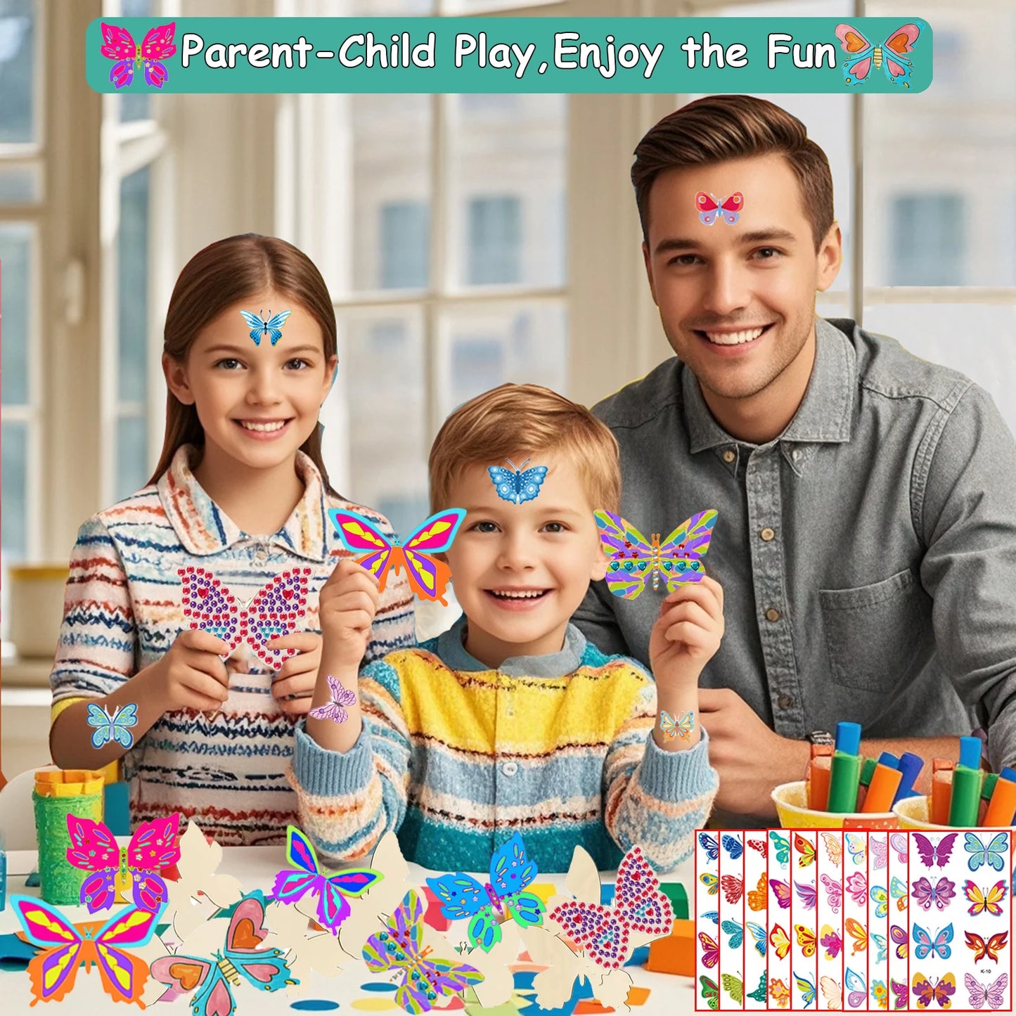 354 Butterfly Craft Sets, Butterfly Decorations, Handmade DIY Birthday Gifts, DIY Birthday Craft Sets