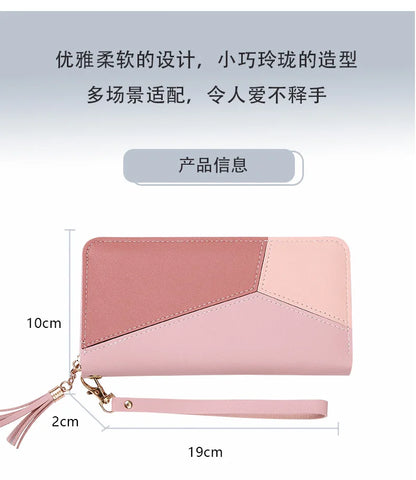 Fashion Zipper Wallets Womens Long Purses Handbags Coin Purse Cards Holder PU Leather Billfold Wallet