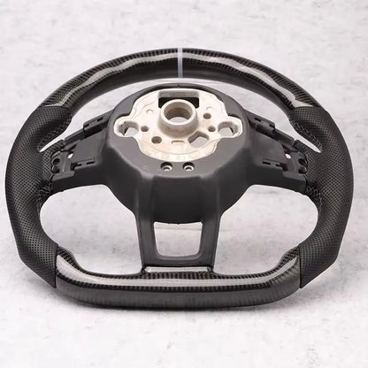 Carbon Fiber Steering Wheel Leather For Volkswagen Golf 7 7.5 GTI GTD GTE R 2013-2020 Polo GTI Tiguan Passat DSG