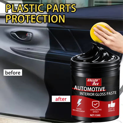 Automotive Plastic Restorer Whitening Cream - All-in-One Dashboard, Tire Seat Restorer, Polish For Car Interior Gloss Upholstery