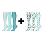 3/6Pairs Compression Socks Outdoor Sports Riding Compress Stretch Stockings Nurse Calf Pressure Leg Socks Swollen Varicose Veins