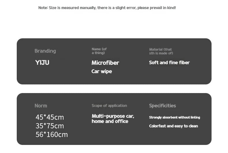 45X45cm Microfiber Car Washing Towel Lint-Free Car Cleaning Towels Supplies Ultra-Soft Drying Cloth Car Detailing Washing Tools