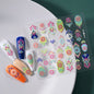 1PC 5D Macaron Flower/Fruit Nail Charms Sticker Embossed Bear/Rabbit/Letter Nails Slider Decals Summer Adhesive Manicure Decor&Y