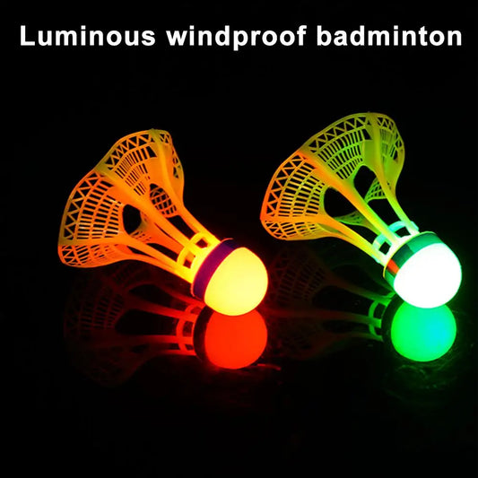 Luminous Windproof Luminous Badminton Ball, Super Durable And Unbreakable, Outdoor Fluorescent Bright Nylon Ball With Light