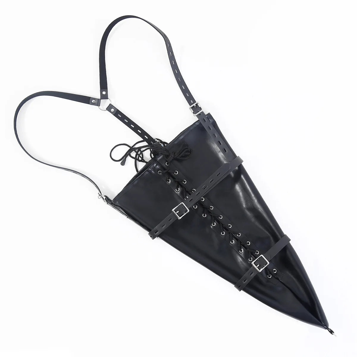 BDSM Mermaid Restraint Bag Leather Straitjacket Fetish Half Body Bondage Legging Binder Slave Ankle Cuff Binding Erotic Sex Tool